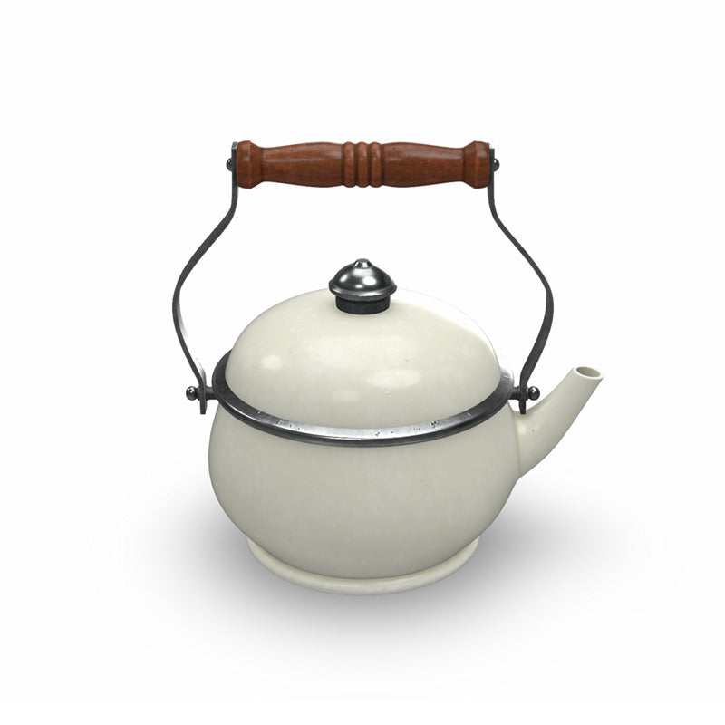 Enamelware White Teapot